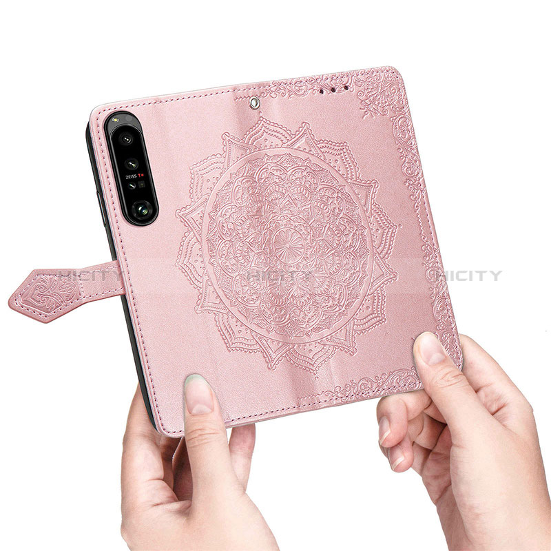 Custodia Portafoglio In Pelle Fantasia Modello Cover con Supporto per Sony Xperia 1 IV