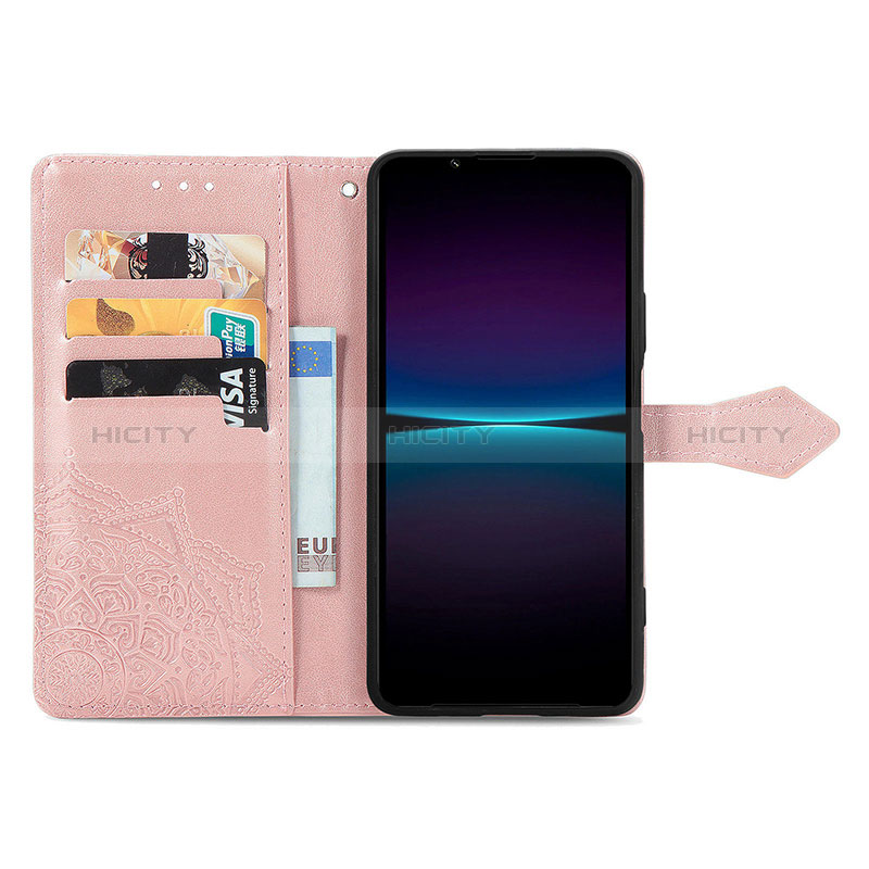 Custodia Portafoglio In Pelle Fantasia Modello Cover con Supporto per Sony Xperia 1 IV