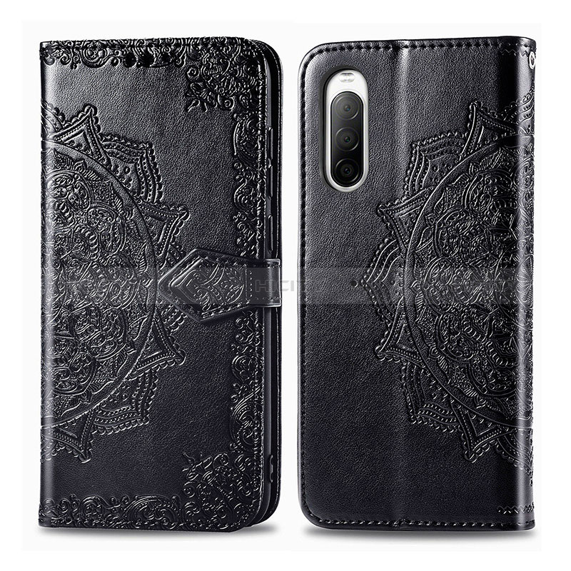 Custodia Portafoglio In Pelle Fantasia Modello Cover con Supporto per Sony Xperia 10 II