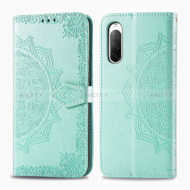 Custodia Portafoglio In Pelle Fantasia Modello Cover con Supporto per Sony Xperia 10 II