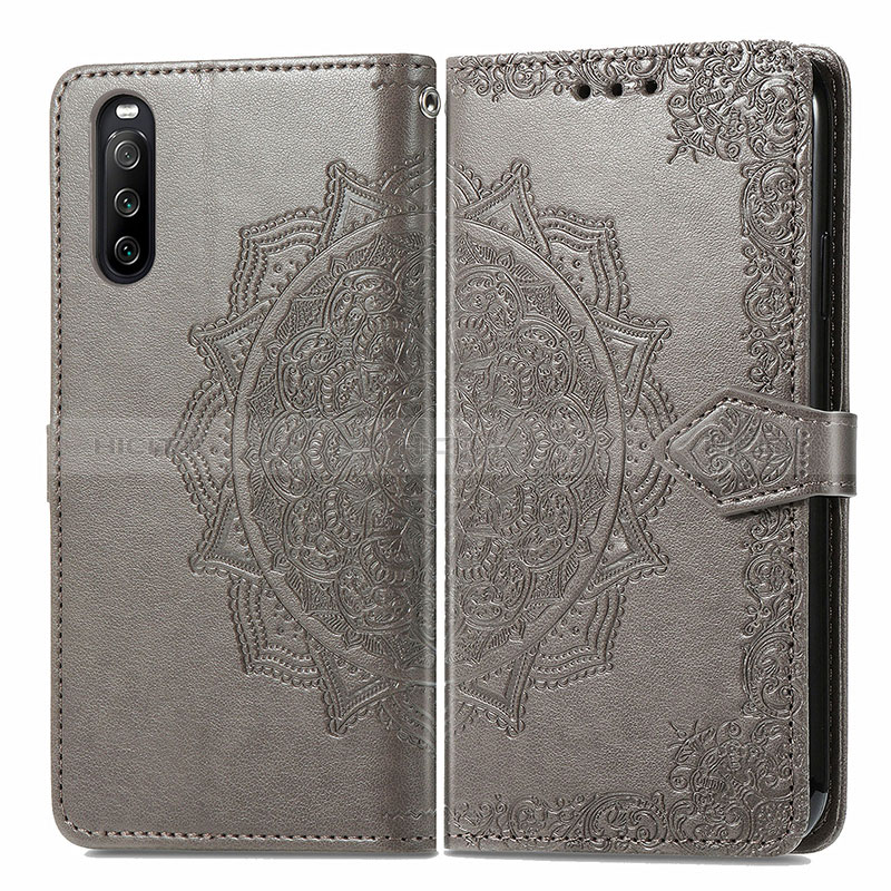 Custodia Portafoglio In Pelle Fantasia Modello Cover con Supporto per Sony Xperia 10 III SOG04