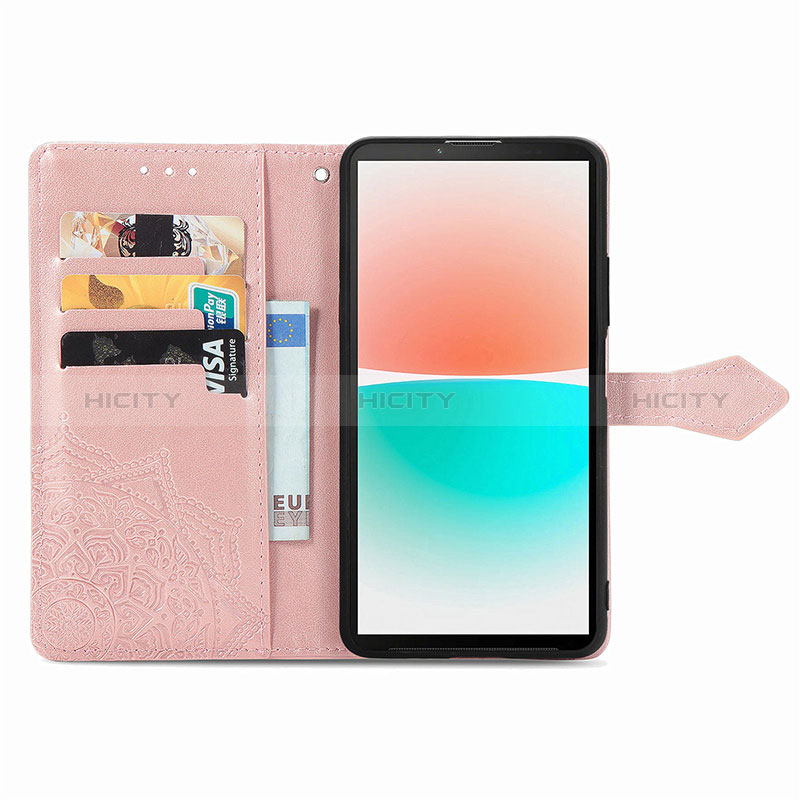 Custodia Portafoglio In Pelle Fantasia Modello Cover con Supporto per Sony Xperia 10 IV SO-52C