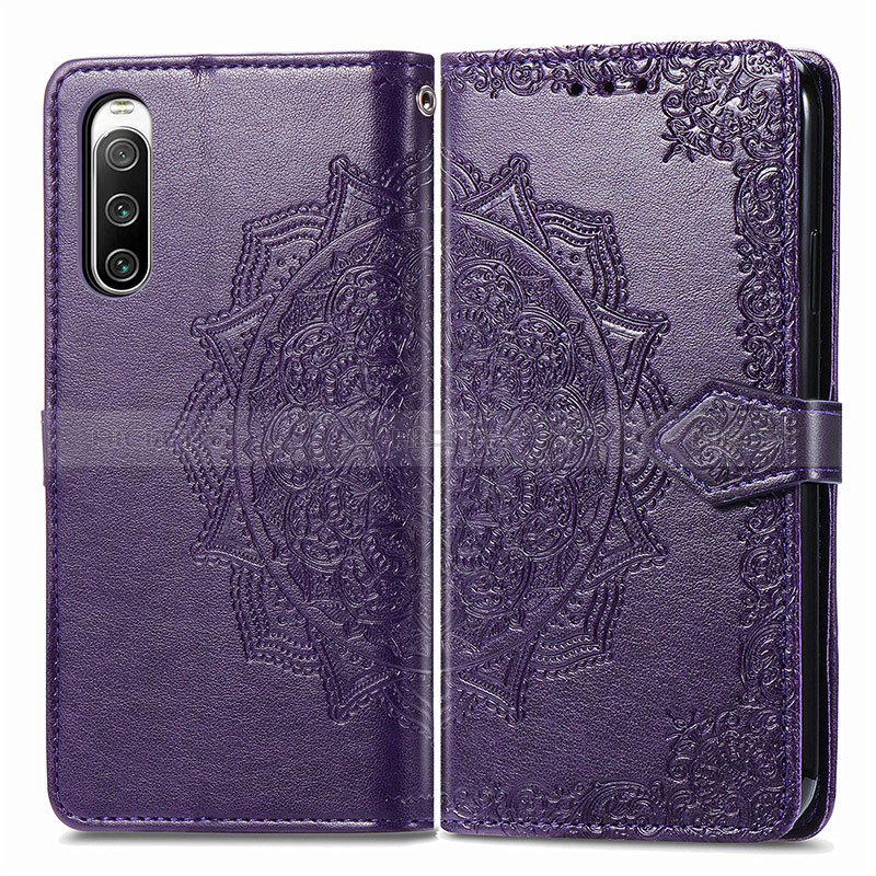 Custodia Portafoglio In Pelle Fantasia Modello Cover con Supporto per Sony Xperia 10 V