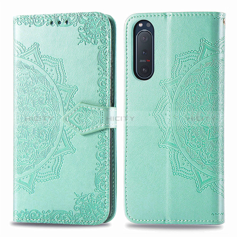 Custodia Portafoglio In Pelle Fantasia Modello Cover con Supporto per Sony Xperia 5 II