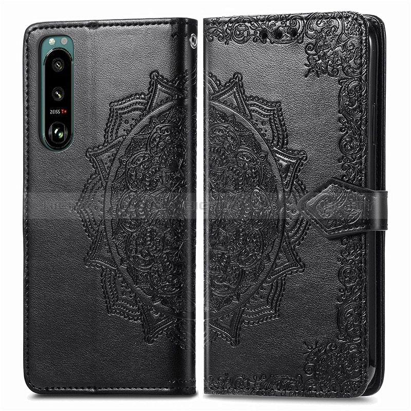 Custodia Portafoglio In Pelle Fantasia Modello Cover con Supporto per Sony Xperia 5 IV