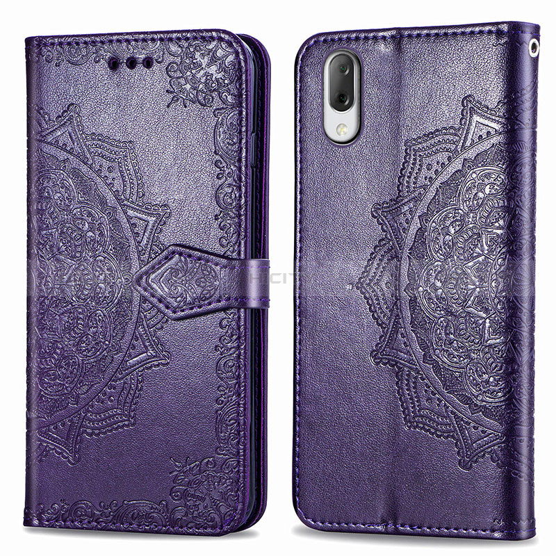 Custodia Portafoglio In Pelle Fantasia Modello Cover con Supporto per Sony Xperia L3 Viola