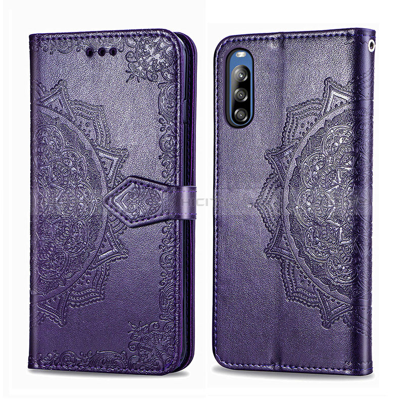 Custodia Portafoglio In Pelle Fantasia Modello Cover con Supporto per Sony Xperia L4