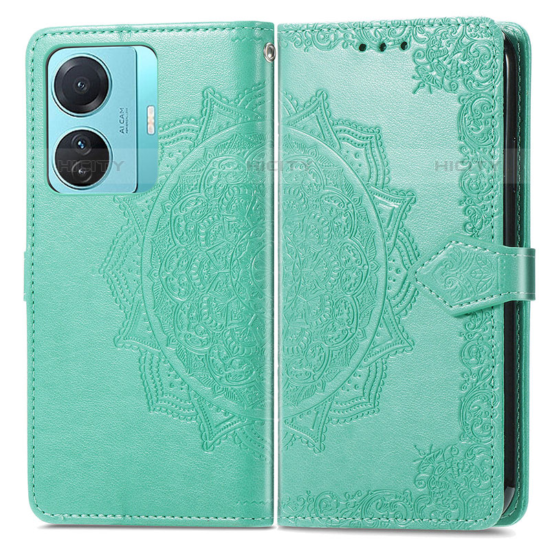 Custodia Portafoglio In Pelle Fantasia Modello Cover con Supporto per Vivo iQOO Z6 Pro 5G