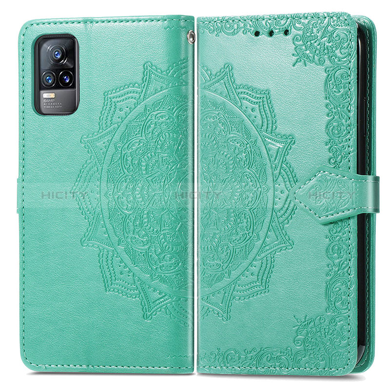 Custodia Portafoglio In Pelle Fantasia Modello Cover con Supporto per Vivo V21e 4G