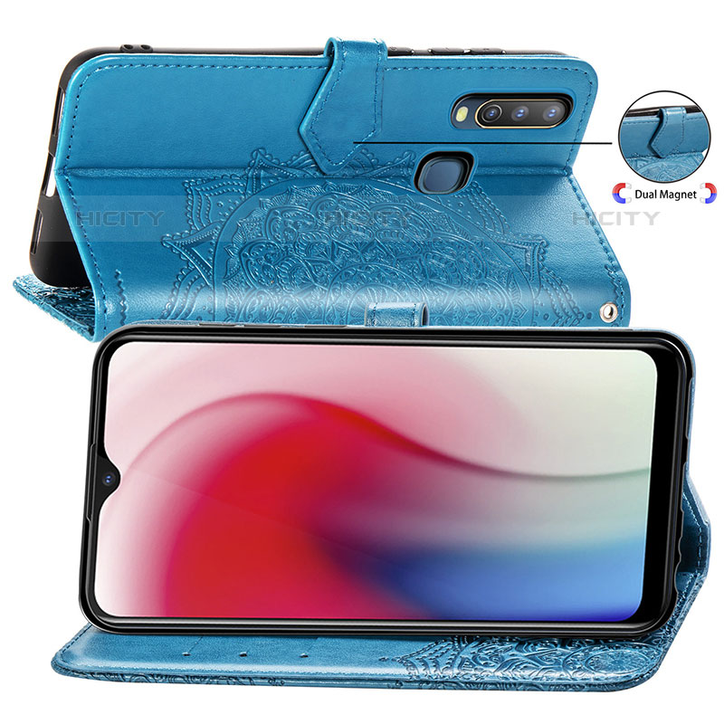 Custodia Portafoglio In Pelle Fantasia Modello Cover con Supporto per Vivo Y11