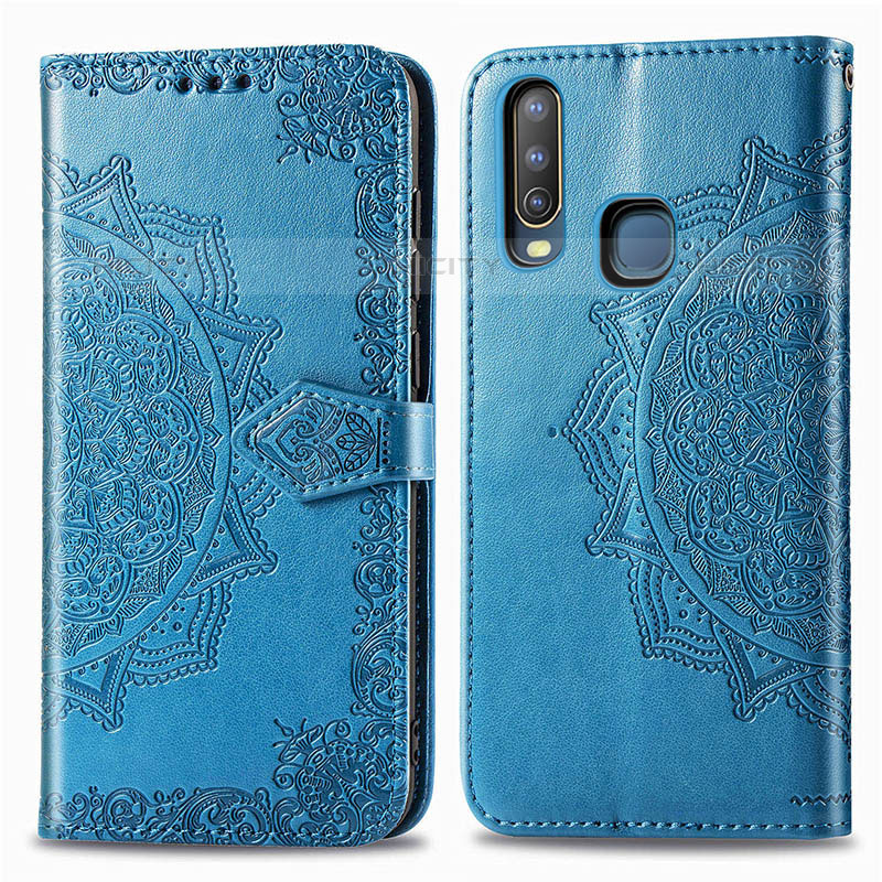 Custodia Portafoglio In Pelle Fantasia Modello Cover con Supporto per Vivo Y12