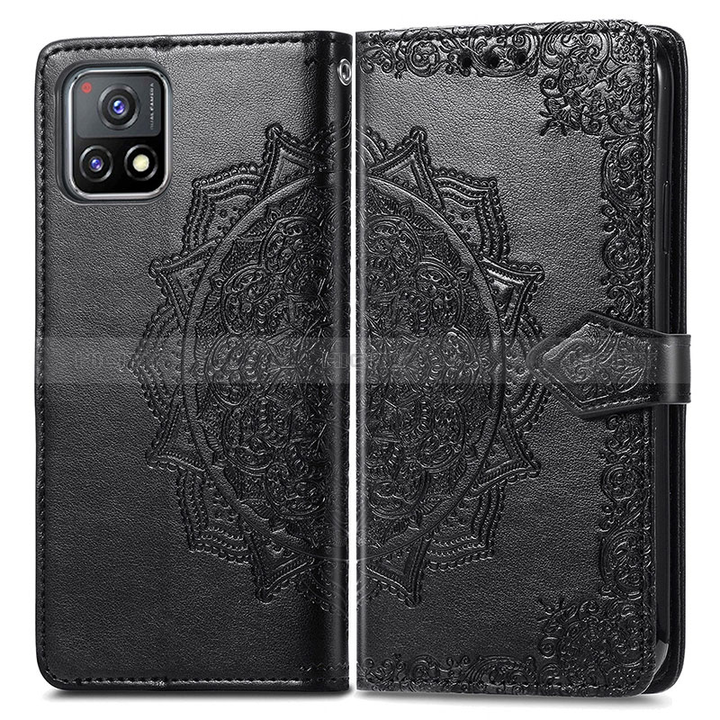 Custodia Portafoglio In Pelle Fantasia Modello Cover con Supporto per Vivo Y31s 5G Nero