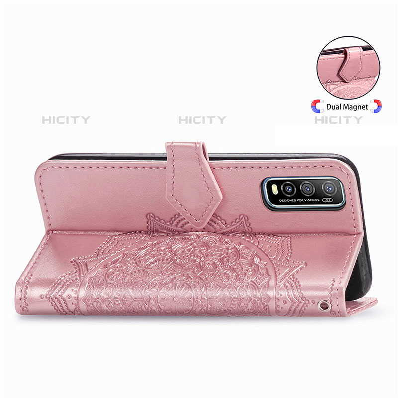 Custodia Portafoglio In Pelle Fantasia Modello Cover con Supporto per Vivo Y70S 5G