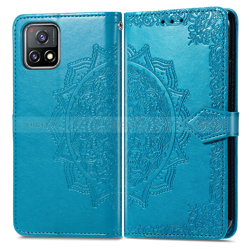 Custodia Portafoglio In Pelle Fantasia Modello Cover con Supporto per Vivo Y72 India Blu