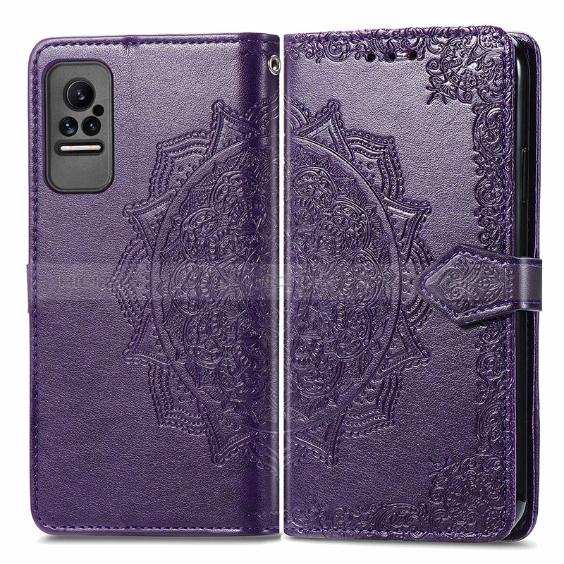 Custodia Portafoglio In Pelle Fantasia Modello Cover con Supporto per Xiaomi Civi 1S 5G Viola