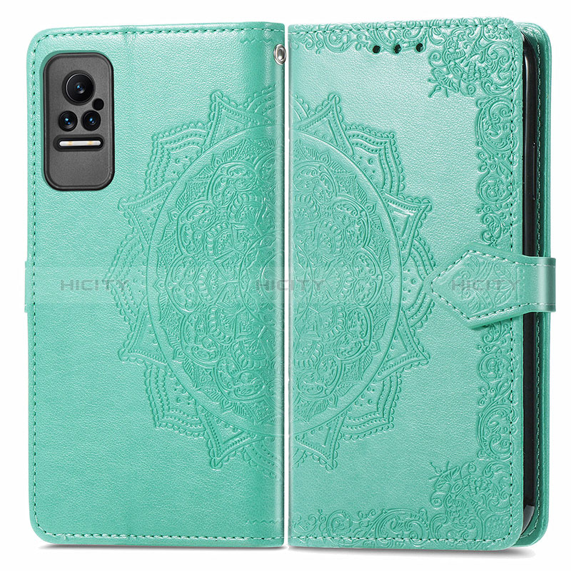 Custodia Portafoglio In Pelle Fantasia Modello Cover con Supporto per Xiaomi Civi 5G Verde