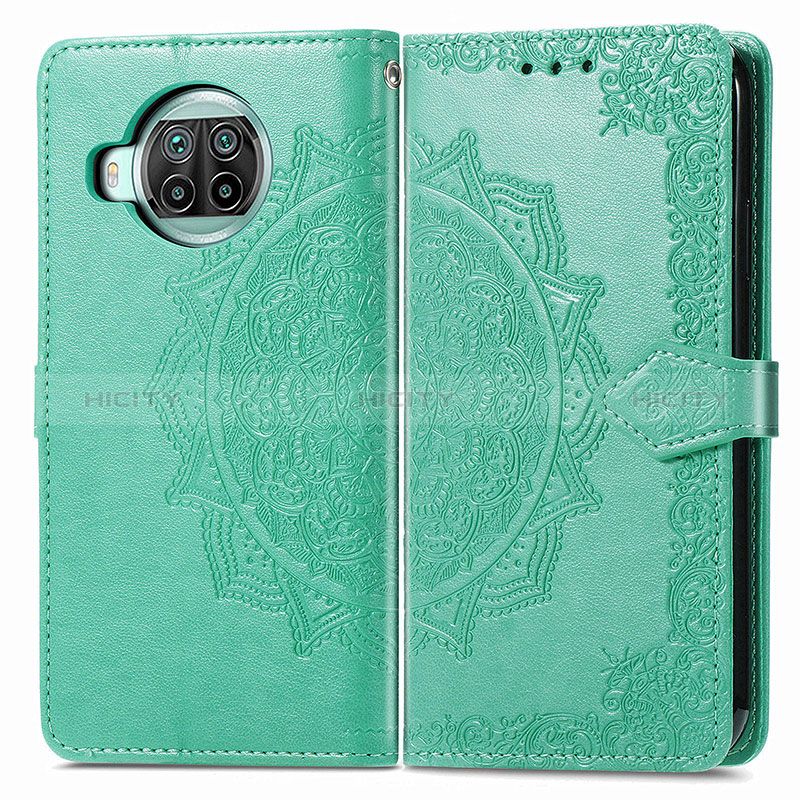 Custodia Portafoglio In Pelle Fantasia Modello Cover con Supporto per Xiaomi Mi 10T Lite 5G Verde