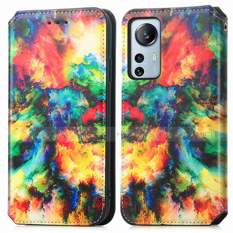 Custodia Portafoglio In Pelle Fantasia Modello Cover con Supporto per Xiaomi Mi 12 5G Multicolore