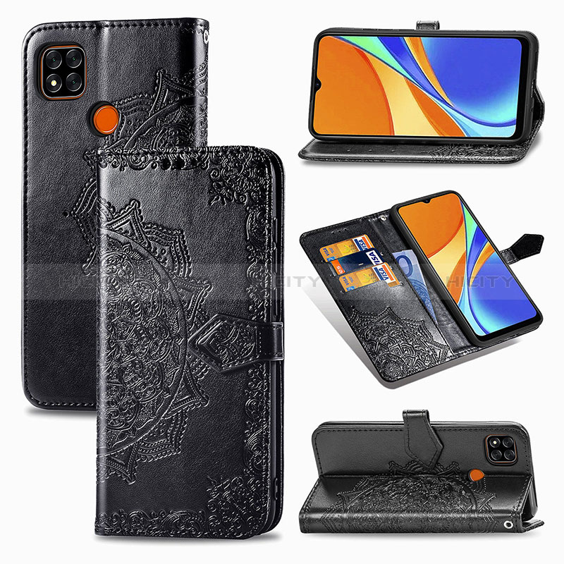 Custodia Portafoglio In Pelle Fantasia Modello Cover con Supporto per Xiaomi POCO C3