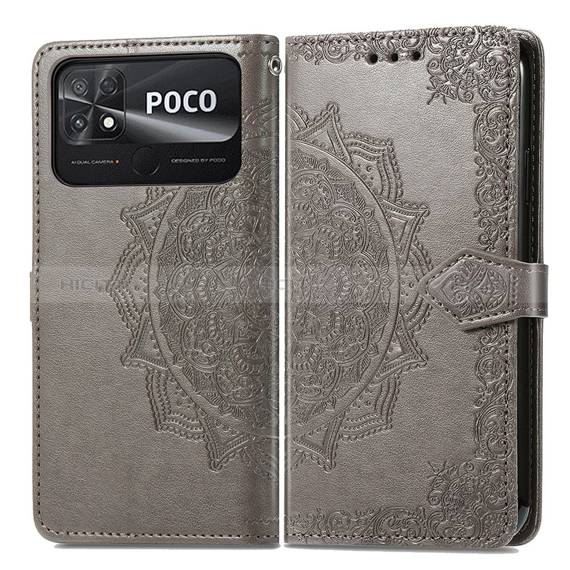 Custodia Portafoglio In Pelle Fantasia Modello Cover con Supporto per Xiaomi Poco C40