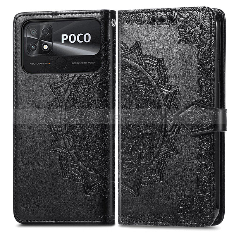 Custodia Portafoglio In Pelle Fantasia Modello Cover con Supporto per Xiaomi Poco C40