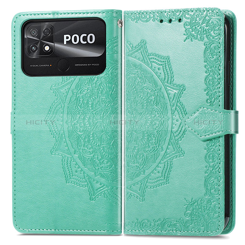 Custodia Portafoglio In Pelle Fantasia Modello Cover con Supporto per Xiaomi Poco C40