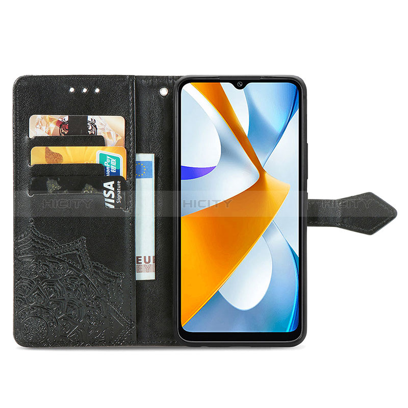 Custodia Portafoglio In Pelle Fantasia Modello Cover con Supporto per Xiaomi Poco C40