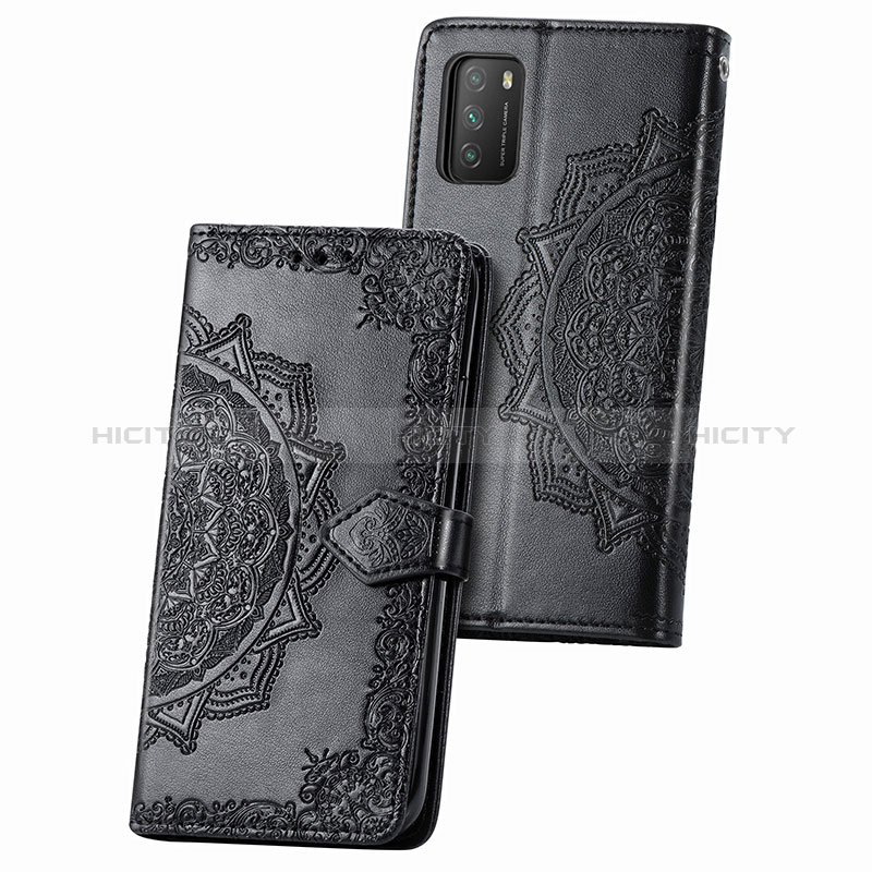 Custodia Portafoglio In Pelle Fantasia Modello Cover con Supporto per Xiaomi Poco M3