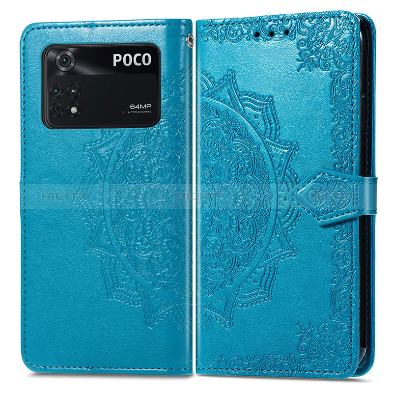 Custodia Portafoglio In Pelle Fantasia Modello Cover con Supporto per Xiaomi Poco M4 Pro 4G