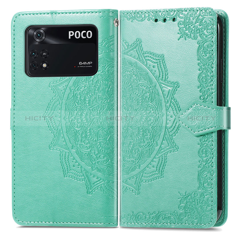 Custodia Portafoglio In Pelle Fantasia Modello Cover con Supporto per Xiaomi Poco M4 Pro 4G