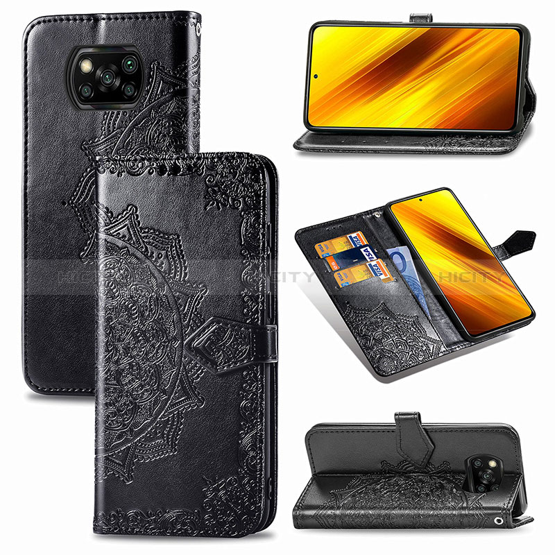 Custodia Portafoglio In Pelle Fantasia Modello Cover con Supporto per Xiaomi Poco X3 NFC