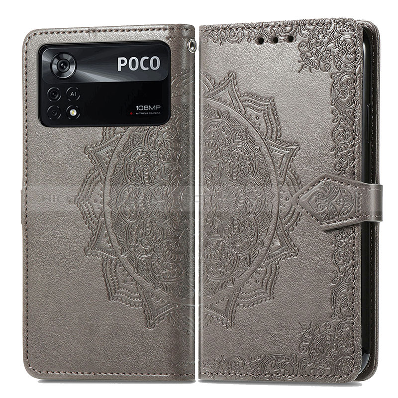 Custodia Portafoglio In Pelle Fantasia Modello Cover con Supporto per Xiaomi Poco X4 Pro 5G