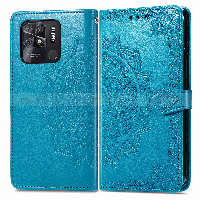 Custodia Portafoglio In Pelle Fantasia Modello Cover con Supporto per Xiaomi Redmi 10 India