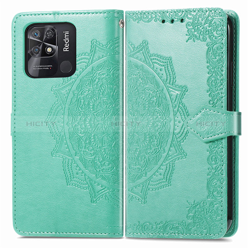 Custodia Portafoglio In Pelle Fantasia Modello Cover con Supporto per Xiaomi Redmi 10 India