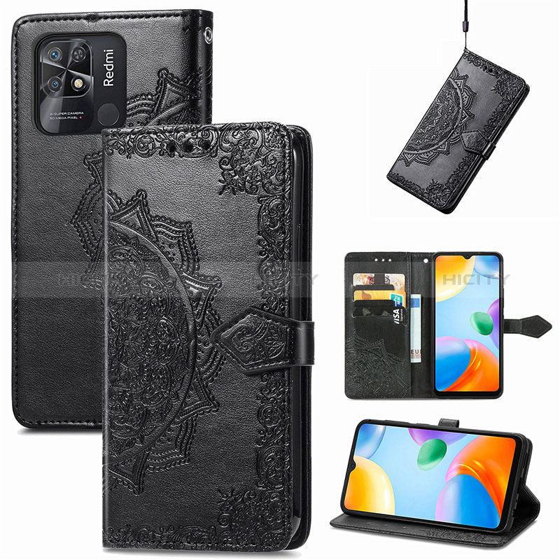 Custodia Portafoglio In Pelle Fantasia Modello Cover con Supporto per Xiaomi Redmi 10 Power