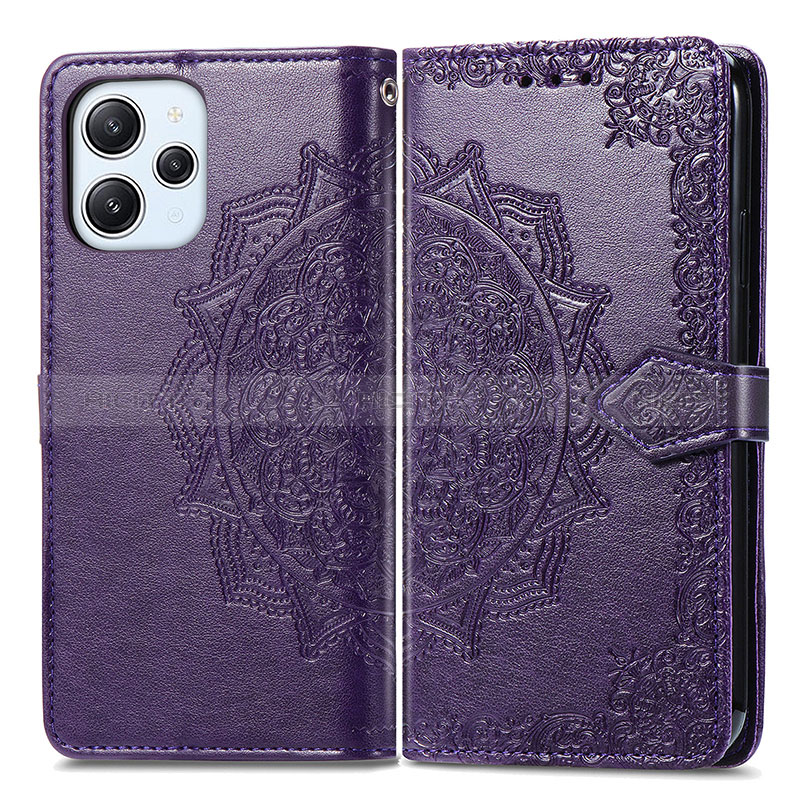 Custodia Portafoglio In Pelle Fantasia Modello Cover con Supporto per Xiaomi Redmi 12 4G