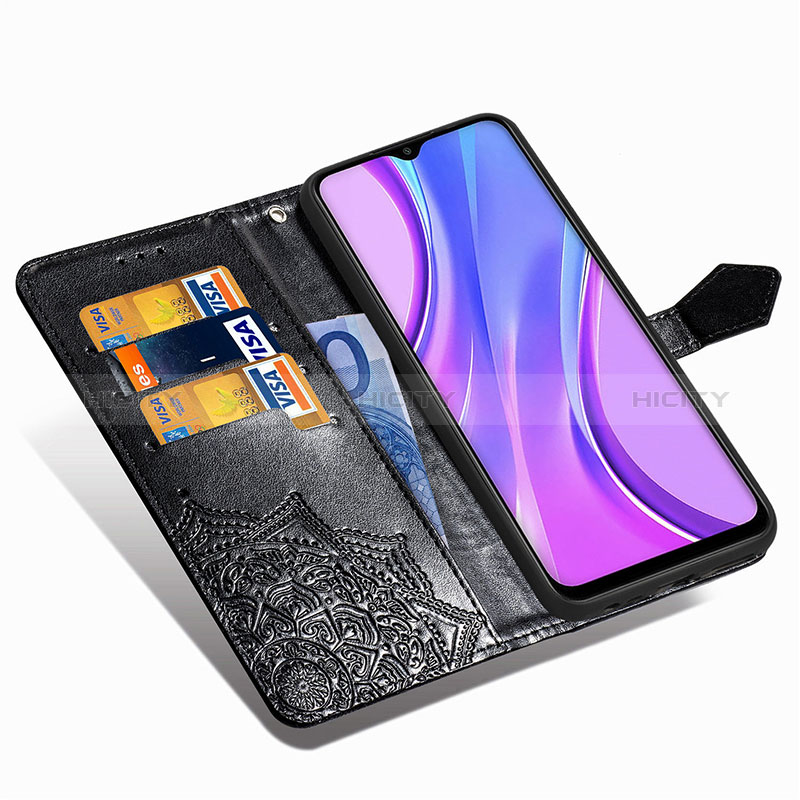 Custodia Portafoglio In Pelle Fantasia Modello Cover con Supporto per Xiaomi Redmi 9