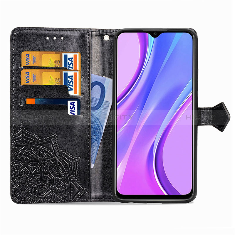 Custodia Portafoglio In Pelle Fantasia Modello Cover con Supporto per Xiaomi Redmi 9