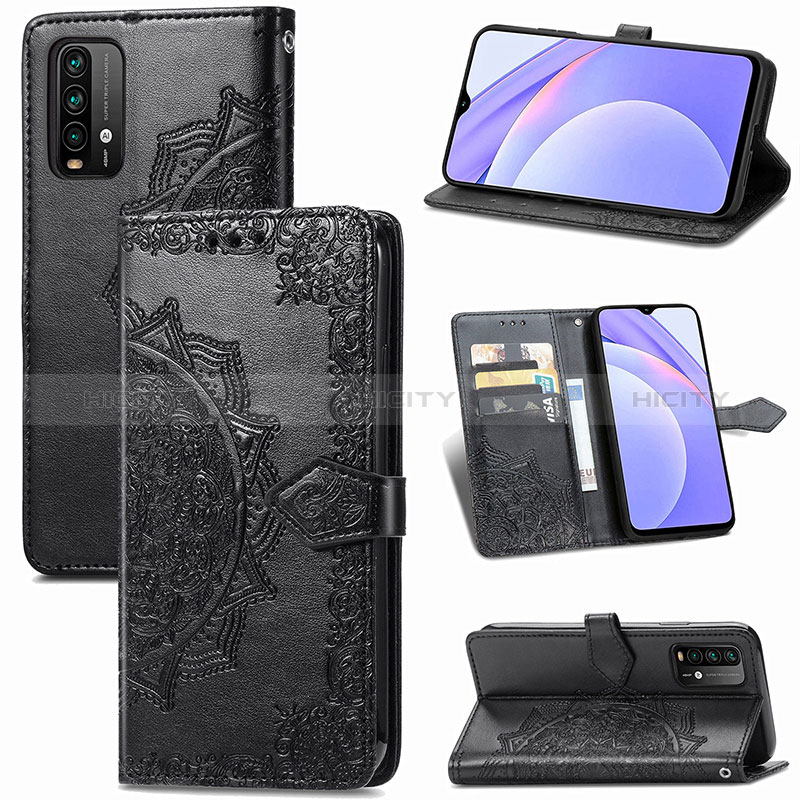 Custodia Portafoglio In Pelle Fantasia Modello Cover con Supporto per Xiaomi Redmi 9 Power