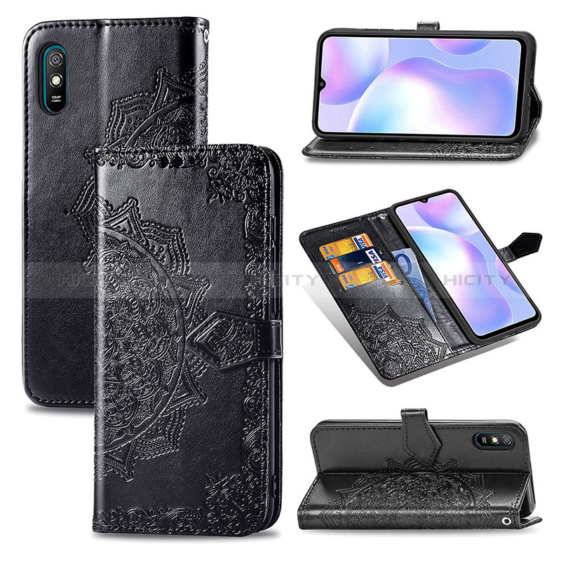 Custodia Portafoglio In Pelle Fantasia Modello Cover con Supporto per Xiaomi Redmi 9AT