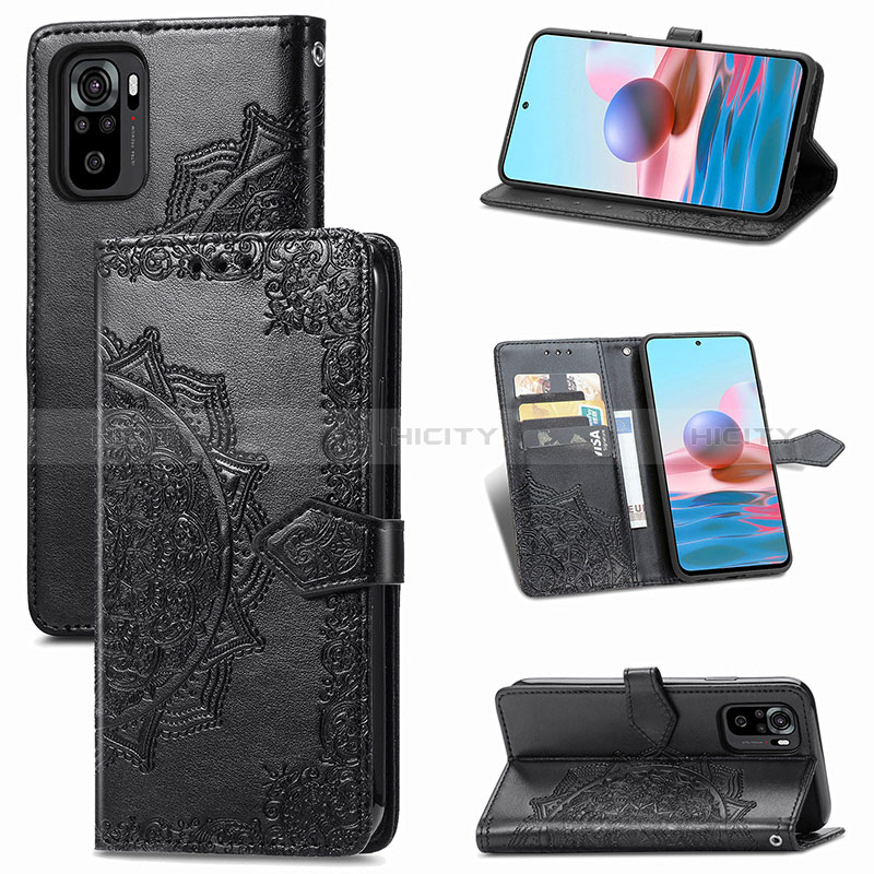 Custodia Portafoglio In Pelle Fantasia Modello Cover con Supporto per Xiaomi Redmi Note 10 4G