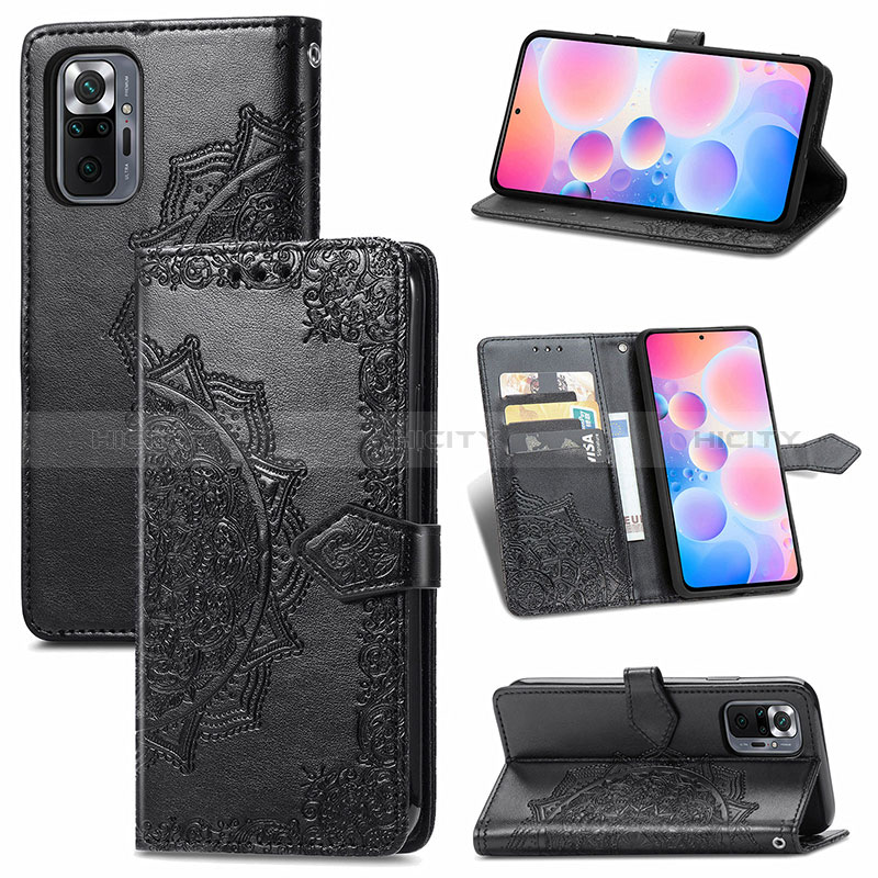 Custodia Portafoglio In Pelle Fantasia Modello Cover con Supporto per Xiaomi Redmi Note 10 Pro 4G