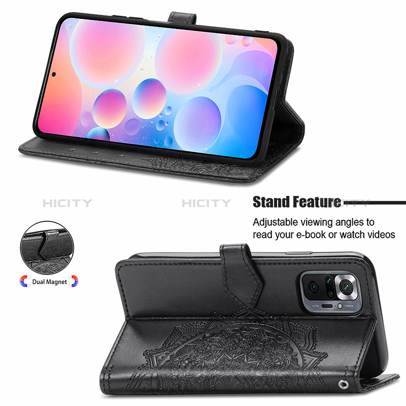 Custodia Portafoglio In Pelle Fantasia Modello Cover con Supporto per Xiaomi Redmi Note 10 Pro 4G