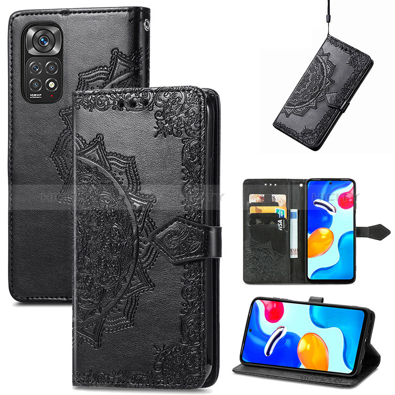 Custodia Portafoglio In Pelle Fantasia Modello Cover con Supporto per Xiaomi Redmi Note 11S 4G