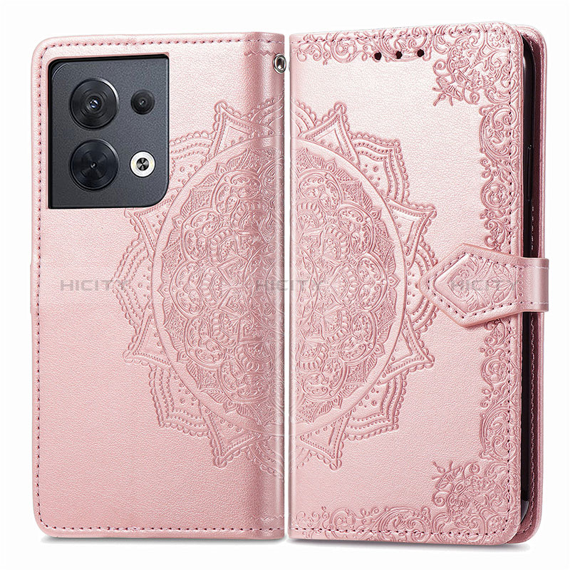 Custodia Portafoglio In Pelle Fantasia Modello Cover con Supporto per Xiaomi Redmi Note 13 5G Oro Rosa