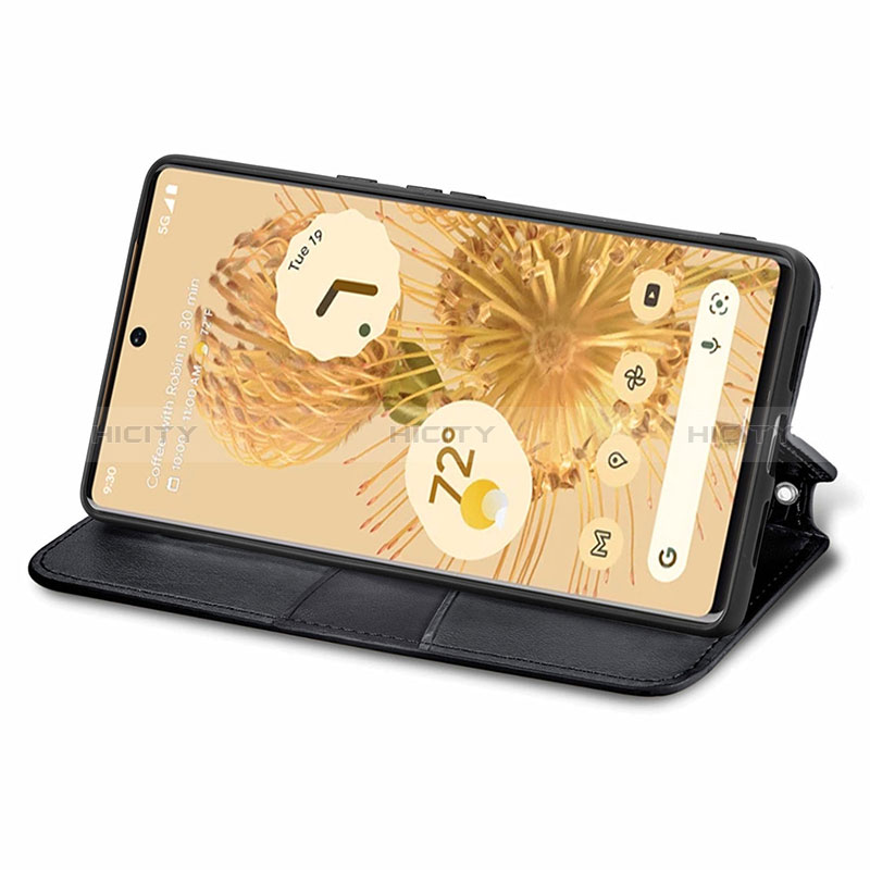 Custodia Portafoglio In Pelle Fantasia Modello Cover con Supporto S01D per Google Pixel 6 5G