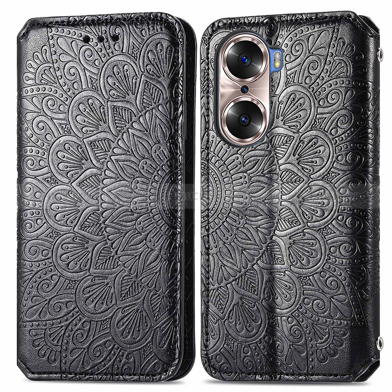 Custodia Portafoglio In Pelle Fantasia Modello Cover con Supporto S01D per Huawei Honor 60 5G