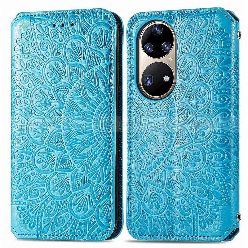 Custodia Portafoglio In Pelle Fantasia Modello Cover con Supporto S01D per Huawei P50