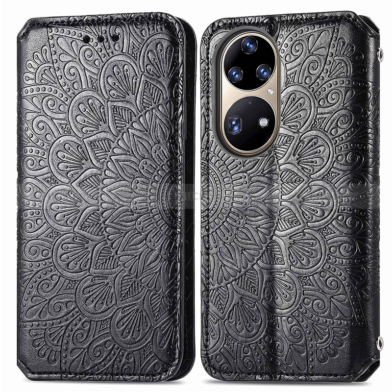 Custodia Portafoglio In Pelle Fantasia Modello Cover con Supporto S01D per Huawei P50