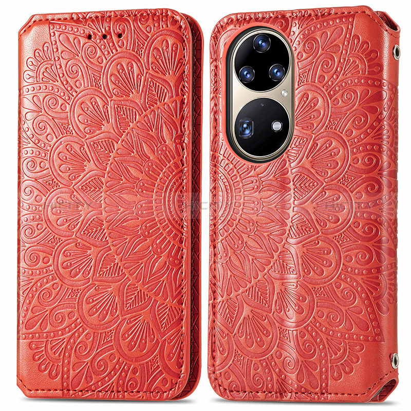 Custodia Portafoglio In Pelle Fantasia Modello Cover con Supporto S01D per Huawei P50 Pro